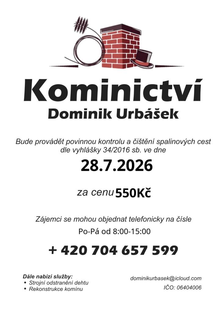 Kominictví Dominik Urbášek