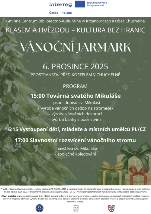 vánoční jarmark před kostelem