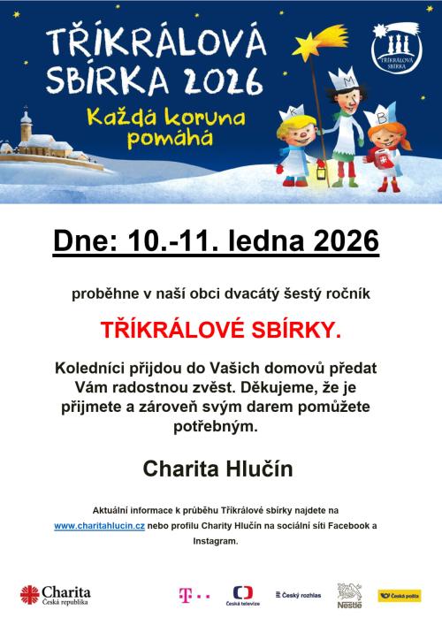 Tříkrálová sbírka plakát