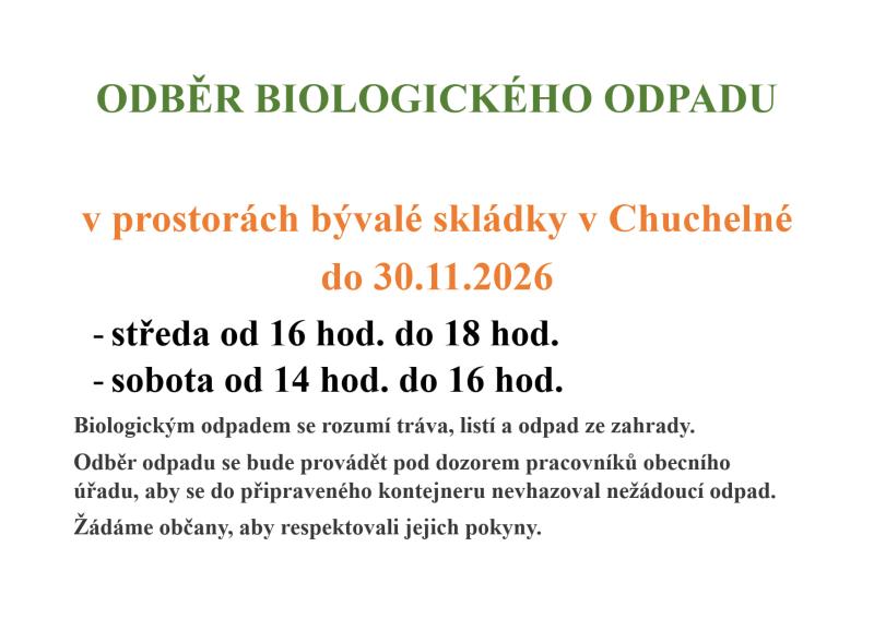 Plakát - odběr biologického odpadu